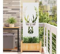 Generic Fence Privacy Screen Weathering Steel Outdoor Decorative Panel 50x140cm for Garden Patio Balcony Modern Cover, White, Animal