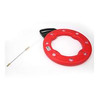 Generic Fiberglass Nylon Fish Tape Reel Puller Non-Conductive Wire Pulling Tools 4.0mm 30m High Strength Spring Steel for Heavy Duty Cable Pulling Material Red