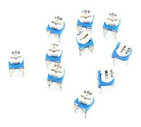 Generic Film Variable Resistor Potentiometer Kit 100pcs 10 Different Values for DIY Projects Blue and White
