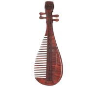 Generic Fine Tooth Comb and Make Hair Smooth Wooden for Women with Pipa Shape, Retro Style, and Wood Material to Comb Thick Tangled Hair for Daily Use