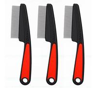 Generic Fine Tooth Stainless Steel Comb Metal Fine Tooth Comb Dense Spiral Teeth with Microscopic Edged Metal Teeth for All Hair Types Detangling Styling Scalp Cleaning