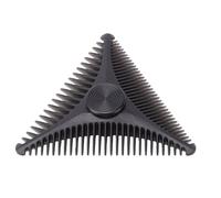 Generic Fine Toothed Beard Comb Rotating Triangular Shaped Mustache Comb for Accurate Styling Pocket for Men Black