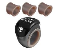 Generic Finger Gauge - Lightweight and Accurate Ring Connected to App - Manual Manual Counter - for Counting Indoor Outdoor Walking Golf Math Classroom, Se référer au descriptif, ABS+Silicone, See
