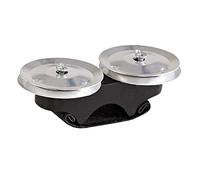 Generic Finger Jingle Tambourine, 2 Metal Jingles on Wood Body with Elastic Strap, Ideal for Hand Drums, Cajon, Bongo, Djembe & Conga Percussion Music