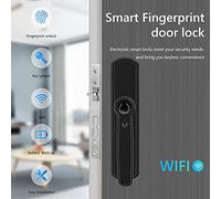 Generic Fingerprint Keyless Entry Door Lock Smart Door Lock Fingerprint and Key 2 Unlocking Methods Smart for Front, Easy Installation