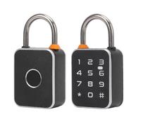 Generic Fingerprint Padlock, 20 Fingerprint Storage Keyless Biometric Smart Padlock with IP65 Water Proof for Gym Locker School Fence Gate Storage Toolbox