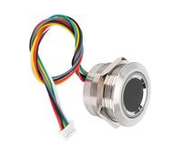Generic Fingerprint Scanner, Fingerprint Cable Lock R503 Circular Capacitive Identification Module with 2-Color Ring Indicator Light Reader