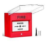 Generic Fire Alarm Button Emergency for Electrical Access Control with Dual Lights Manual Reset Cover, Suitable for Residential and Corporate Safety Use