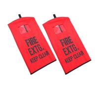 Generic Fire Extinguisher Covers Weatherproof Protective Sleeves with Window for Outdoor Use Anti-scuff Flame-retardant Fire Safety Equipment Holder for Home Office Truck
