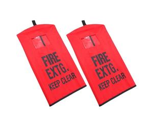 Generic Fire Extinguisher Covers Weatherproof Protective Sleeves with Window for Outdoor Use Anti-scuff Flame-retardant Fire Safety Equipment Holder for Home Office Truck