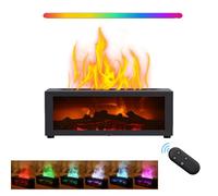 Generic Fireplace Diffuser, 3d Flame Aromatherapy Diffuser With Timer, Auto-Off Protection, 7 Colors Led Night Light And Remote Control, Unique Fireplace Design, Advanced Atomization Technology