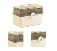 Generic First Aid Box, Convenient Medication Storage Box 3 Layers to The Outdoor Cushioning (White)
