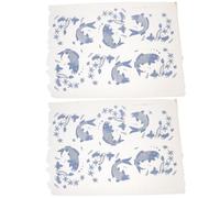 Generic Fish Clay Transfer Paper 2 Pcs High-Temperature Resistant Underglaze Decals Paper for Pottery Ceramic Art and Craft