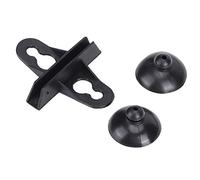 Generic Fish Tank Divider Support Clamp/Holder Strong PVC Suction Aquarium Separation Board Clips for Breeding 40PCS White, Black Suitable for 5-6mm Glass (Black)