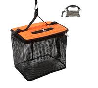 Generic Fishing Net - Small / Large Floating Fish Basket | Bait Basket | Collapsible Fish Catcher Net | Lockable Crab Cage for Lobster Shrimp Crab