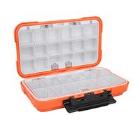 Generic Fishing Tackle Box Durable ABS Material for Bait Lure Hooks Storage and Organization for Fishing Enthusiasts, 7.9x4.5x2inch (Orange)