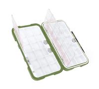 Generic Fishing Tackle Box Durable ABS Material for Bait Lure Hooks Storage and Organization for Fishing Enthusiasts, 7.9x4.5x2inch (Green)