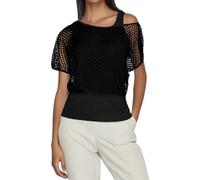 Generic Fishnet Top Woman 80S T Shirts Neon Fishnet Mesh Top Off Shoulder Tops Fany Dress for Women