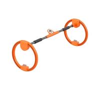 Generic Fitness Hoop Portable Hand-Operated Exercise Hoop with Timer, Versatile Functions, Adjustable Weight, And Double Circle Structure for Muscle Building, Orange