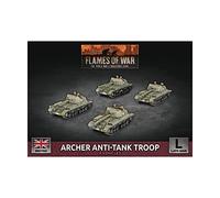 Generic Flames of War: Archer at Troop (BBX78) - 1:100 Scale Plastic Model Kit - 4 x Archer Tank Destroyers, 1 Decal Sheet - Ages 15+