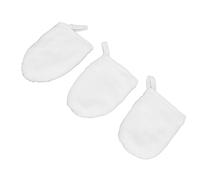 Generic Flannel Makeup Remover Gloves Gentle Exfoliating Towelette for Facial Cleansing 3pcs Set for Reusable Makeup Removal