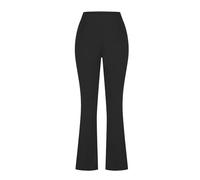 Generic Flared Leggings Women Seamless Tummy Control Bootcut Yoga Pants with Pockets Ladies Slim Fit Stretch Bootleg Trousers No See Through Plain Sports Workout Running Leggings