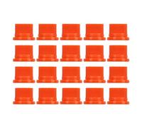 Generic Flat Fan Spray Tip 20pcs, Durable Plastic Nozzles for Even Spray Distribution for Agricultural Spraying and Drones (Orange)