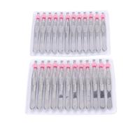Generic Flat Tip Eyebrow Tweezers with Heart Design Stainless Steel 24pcs Safe and Multipurpose Hair Removal Tool for Facial Hair and Makeup
