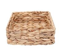 Generic Flat Wicker Napkin Basket Elegant Design for Dining Room and Kitchen Organization Made of Durable Water Hyacinth 1 Piece (Square)