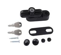 Generic Flat Window Buckle Lock Anti Theft Aluminum Alloy Easy Installation for Residential Windows 1 Unit (Black)