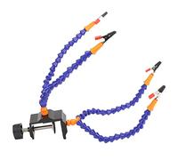 Generic Flexible Arms Soldering Holder Blue, Adjustable 4 Arms Soldering Station for Circuit Board Repairing, Compact Design, Easy to Use