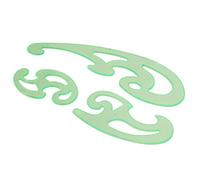 Generic Flexible French Curve Ruler for Artwork Design - 3 Pcs Cloud Shape Drawing Template Tailor Sewing Tool for Students and Teachers