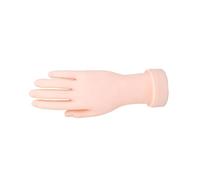 Generic Flexible Nail Art Practice Hand for Manicure Training with Reusable Hard Rubber Material, Life-sized Female Hand Model, Lightweight and Convenient to Use for Beginners an Left hand Inflexible