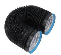 Generic Flexible PVC Aluminum Foil Dryer Vent Hose Black | Ducting Hose for Bedroom, Kitchen, Green House and Warehouse Heating Cooling Ventilation(L 4m/13.1ft,350mm/14in)