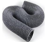 Generic Flexible Wear-Resistant Nylon Ventilation Hose | Grey Retractable Heat-Resistant Exhaust Hose for Diesel Heater, 3D Printer, Boat Blower(L 5m/16.4ft,320MM/12.5In)
