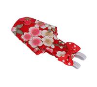 Generic Flight Suit Cotton Cloth Washable Bird Diaper for Macaw Cockatiel, Material and Adjustable Strap, Bird Clothes for Pet (L red cherry blossoms)