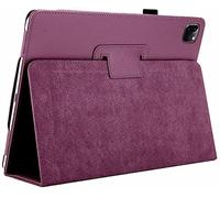 Generic Flip Folio Case For iPad Pro 11-inch, Leather Stand Cover With Pencil Holder, Auto Wake/Sleep, Typing & Viewing Modes, Purple, Modern, Adult, Unisex, Portable Use, Work or Study, Entertainment