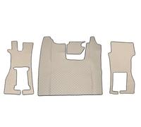Generic Floor Mats Compatible with Scania R 2017+ Next Gen Automatic Beige Eco-Leather with Passenger Seat Suspension