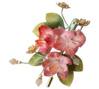 Generic Flower Begonia Brooch, Intangible Cultural Heritage And Silk Mulberry Copper Handicraft, 3.15 In (8 Cm), Unique Cultural Gift Suitable For Multiple Occasions