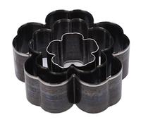 Generic Flower Cutter Set Durable Leather Cutting Die Kit for Handmade Goods Spring Craft 3PCS Alloy Steel Hollow Punching Tool for Crafters and DIYers