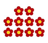 Generic Flower with Comfortable Wear and Bright Finish Red Lapel Pins Brooch 10pcs for Women, Alloy Material Elegant Design Suitable for Hats and Bags, for Personal Use and Gifting