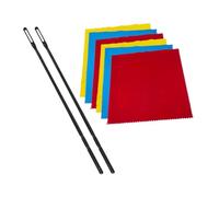 Generic Flute Cleaning Rod with Cloth, Woodwind Instruments Care Tools, Flute Maintenance Supplies, 3 Color