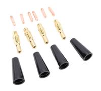 Generic Flux Gasless Nozzle Tip Kit, Copper MIG Welding Accessories Set with 4 Nozzles 4 Diffusers 40 Tips, Reduce Splatter for Enhanced Performance on All MIG Welders