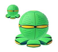 Generic Flying Saucer Ball, 6 Magical Deformation Lights Interactive Changable Portable Ball for the Son of the Exterior Plastic Child (Green)