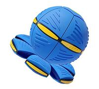 Generic Flying Saucer Ball, 6 Magical Deformation Lights Interactive Changable Portable Ball for the Son of the Exterior Plastic Child (Blue)