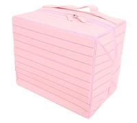 Generic Fold Down Water Proof Makeup Bag Foldable Travel Cosmetic Organizer for Skincare Brushes Toiletries Elegant and Lightweight for Travel Gym Women PU Leather 8.66x5.71x7.48in (Pink)