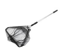Generic Foldable Aluminum Fishing Landing Net Telescoping Handle 72-170cm Extendable Retractable Mesh for Catch and Release Freshwater Saltwater Fishing