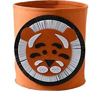 Generic Foldable Animal Print Orange Nursery Storage Basket, Lion Toy Organiser, Children's Foldable Toy Hamper