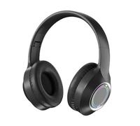 Generic Foldable Headset - Lightweight Over-Ear Wireless Headphones with Noise Cancellation | Over Ear Gaming Headphones with 3.5mm Audio for Games, Travel - Black