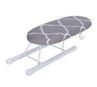Generic Foldable Mini Ironing Board with Stable Support for Delicate Details Ironing, for Home Travel Use, Pure Cotton Fabric (10.2x4.3x3.1in) (classic grid)